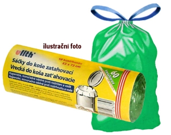 Sáčky do koše zatahovací 50x60 bal. 20ks 30 litrů